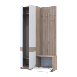 Hallway Sola 1+3 Sonoma oak / White chipboard 120x40x215 (42005149)